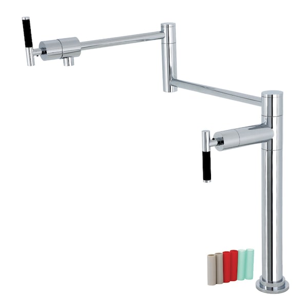 Deck Mount Pot Filler, Polished Chrome